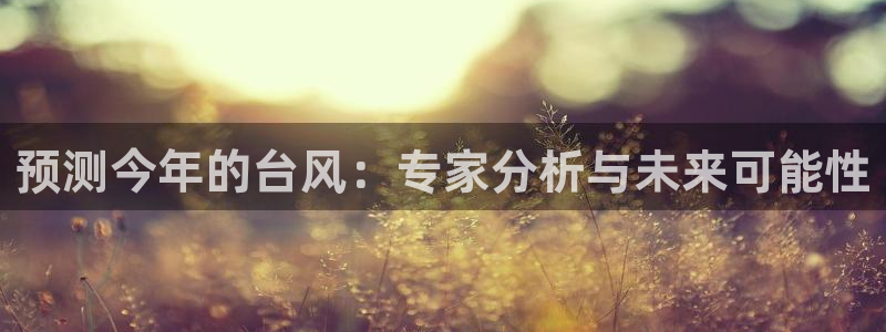 尊龙时凯电子有限公司：预测今年的台风：专家分析与未来可能性