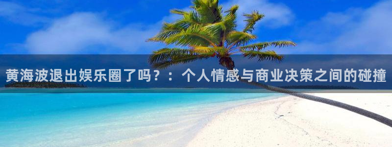 尊龙时凯体育用品：黄海波退出娱乐圈了吗？：个人情感与商业决策之间的碰撞